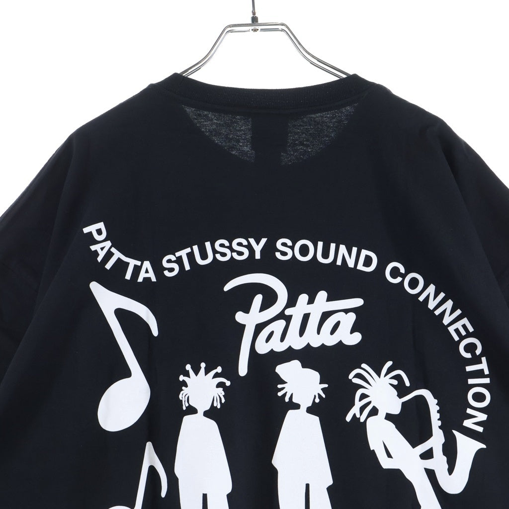 STUSSY(ステューシー) ×Patta Sound Connection Tee パタ サウンド コネクション クルーネック 半袖Tシャツ カットソー ブラック