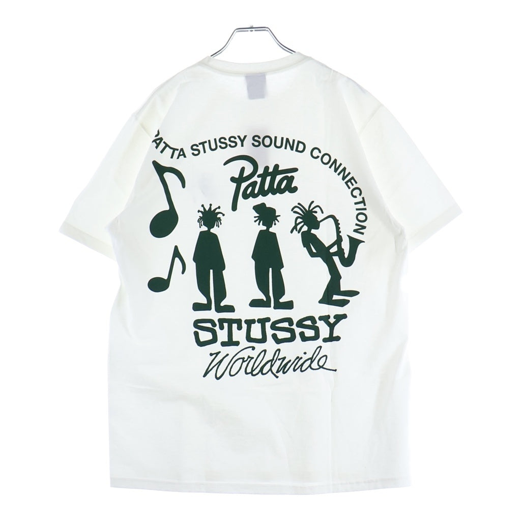 STUSSY(ステューシー) ×Patta Sound Connection Tee パタ サウンド コネクション クルーネック 半袖Tシャツ カットソー ホワイト