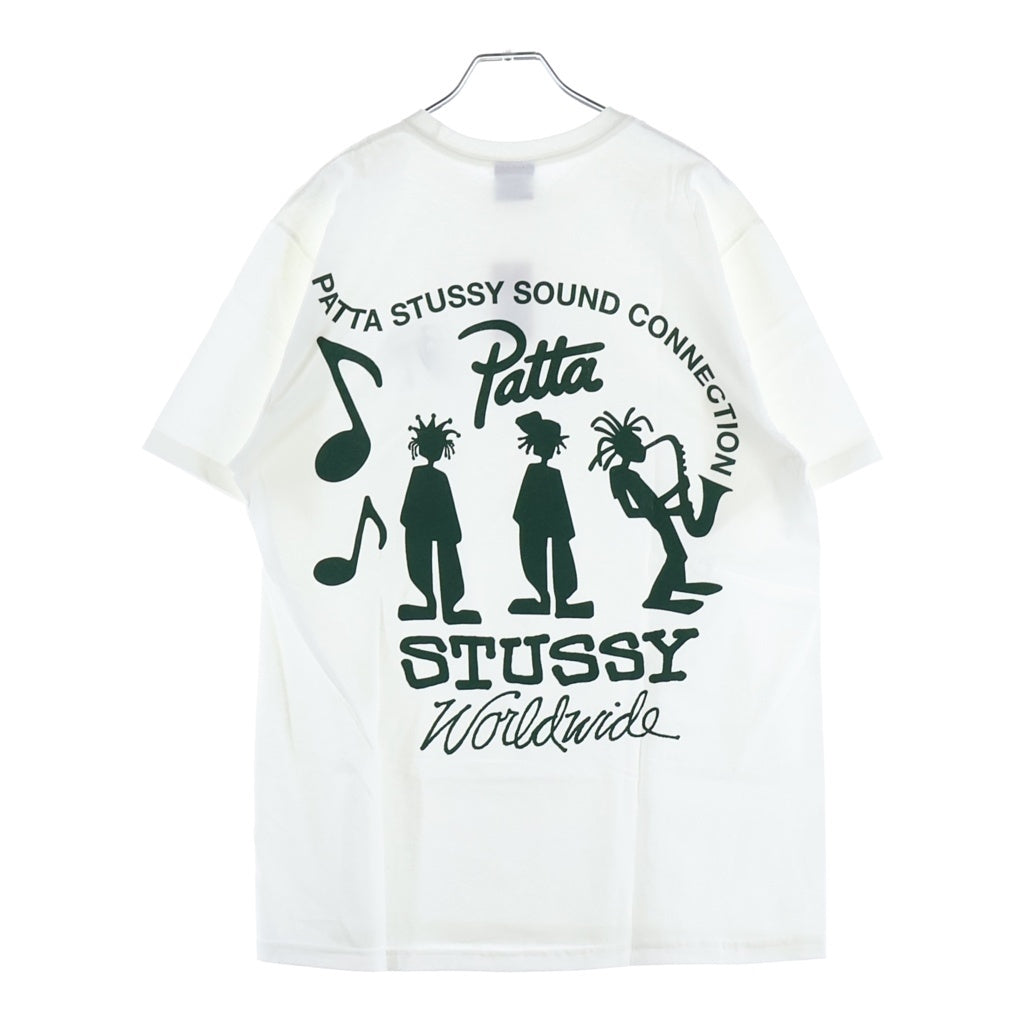 STUSSY(ステューシー) ×Patta Sound Connection Tee パタ サウンド コネクション クルーネック 半袖Tシャツ カットソー ホワイト