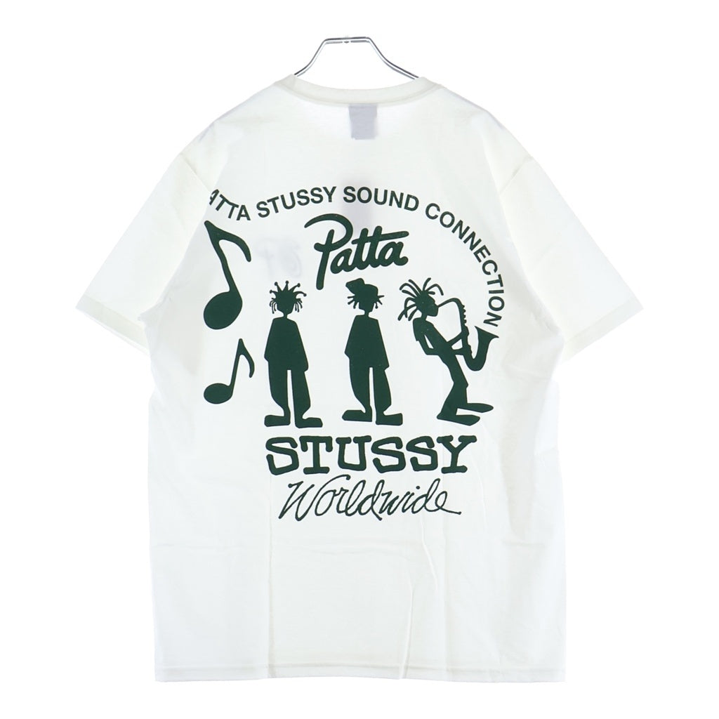 STUSSY(ステューシー) ×Patta Sound Connection Tee パタ サウンド コネクション クルーネック 半袖Tシャツ カットソー ホワイト