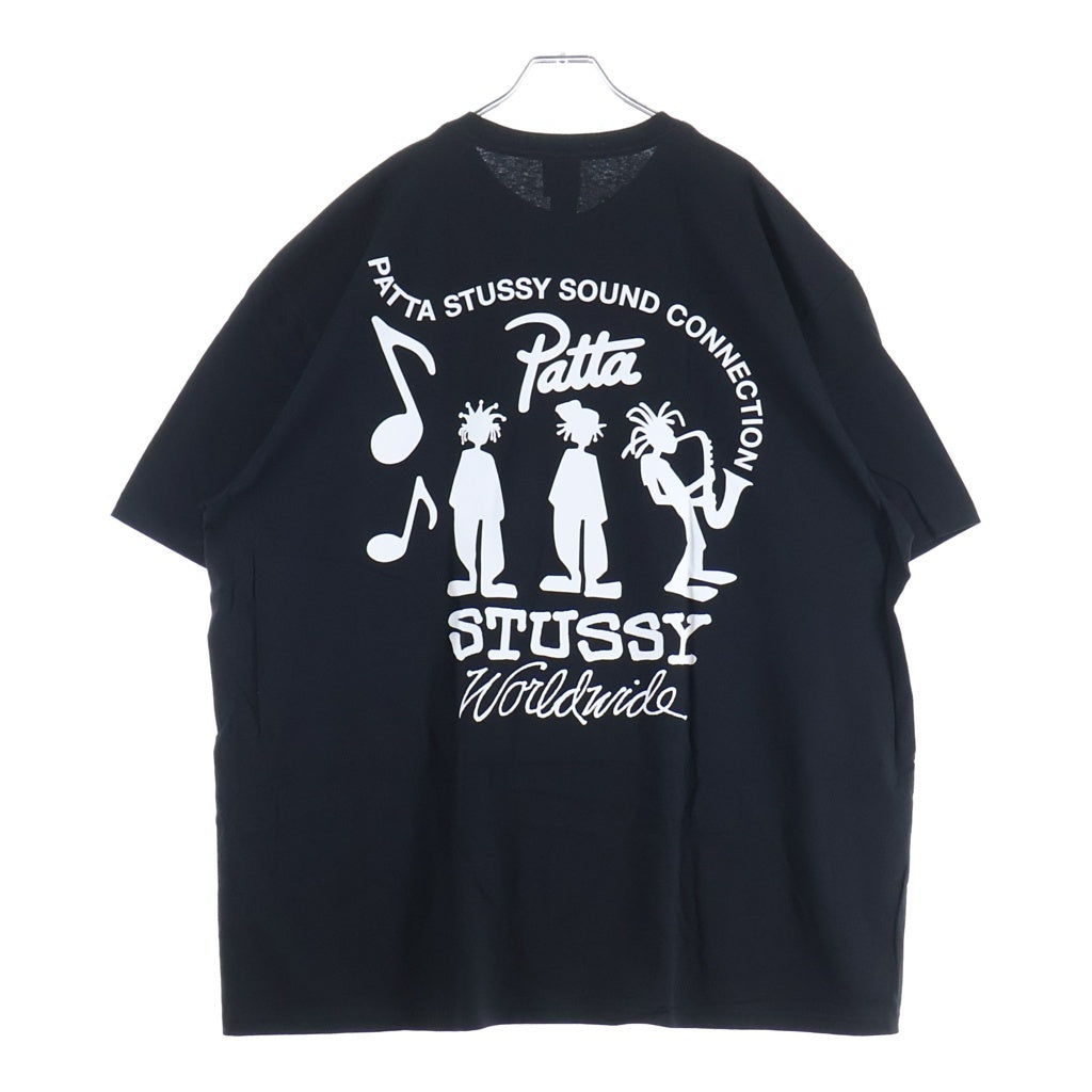 STUSSY(ステューシー) ×Patta Sound Connection Tee パタ サウンド コネクション クルーネック 半袖Tシャツ カットソー ブラック