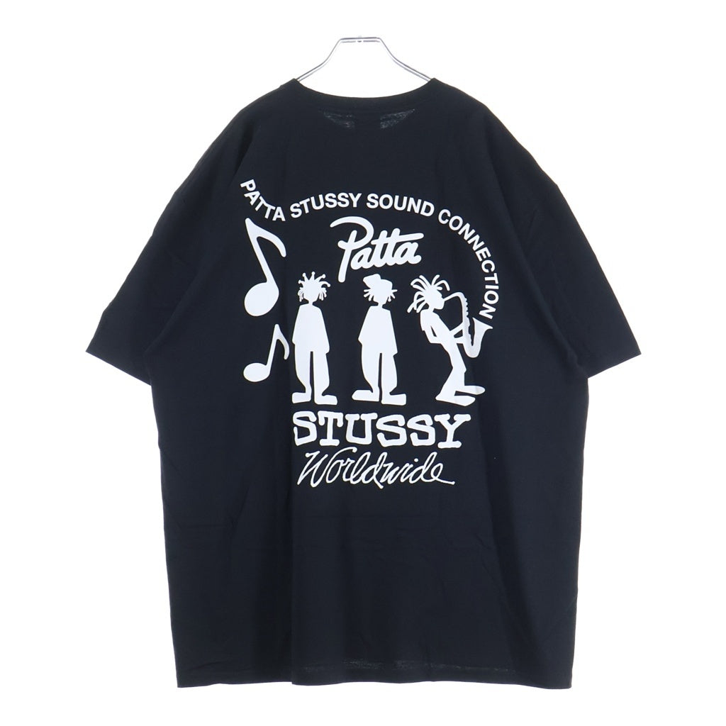 STUSSY(ステューシー) ×Patta Sound Connection Tee パタ サウンド コネクション クルーネック 半袖Tシャツ カットソー ブラック