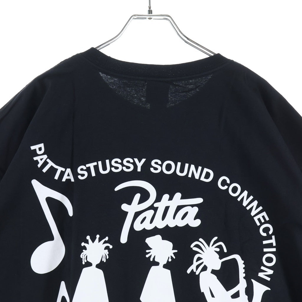 STUSSY(ステューシー) ×Patta Sound Connection Tee パタ サウンド コネクション クルーネック 半袖Tシャツ カットソー ブラック