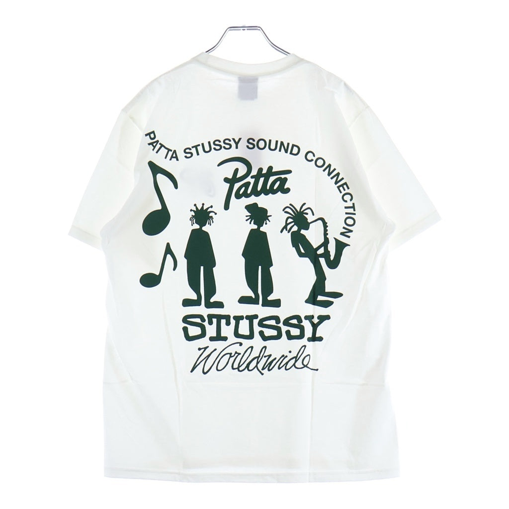 STUSSY(ステューシー) ×Patta Sound Connection Tee パタ サウンド コネクション クルーネック 半袖Tシャツ カットソー ホワイト