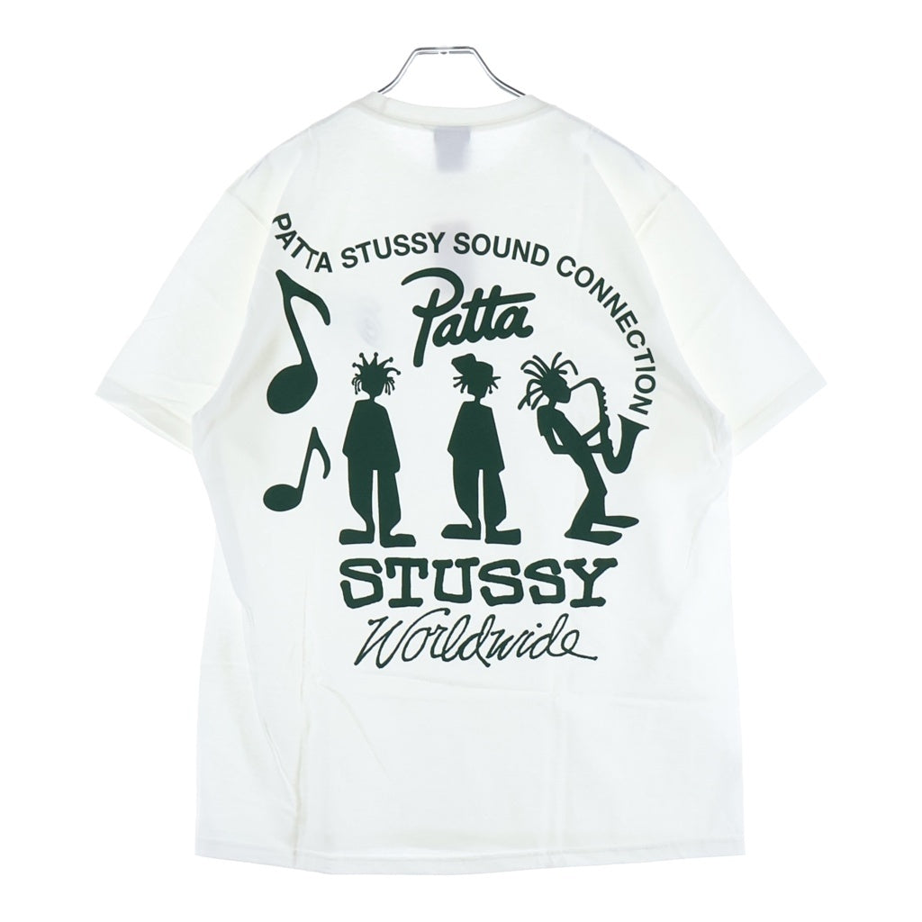 STUSSY(ステューシー) ×Patta Sound Connection Tee パタ サウンド コネクション クルーネック 半袖Tシャツ カットソー ホワイト