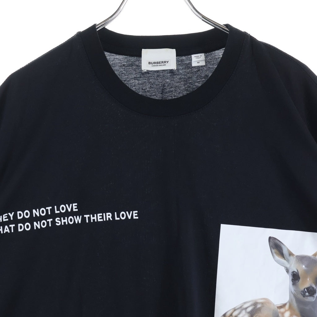 BURBERRY(バーバリー) 19SS MONTAGE PRINT COTTON ORVERSIZE Tee モンテージプリント クルーネック半袖Tシャツ カットソー ブラック 4558807