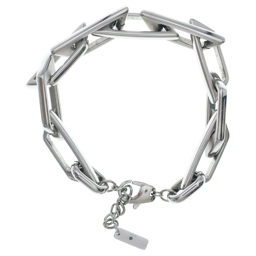 DIESEL(ディーゼル) Dロゴ チェーン ブレスレット シルバー DX1577040
