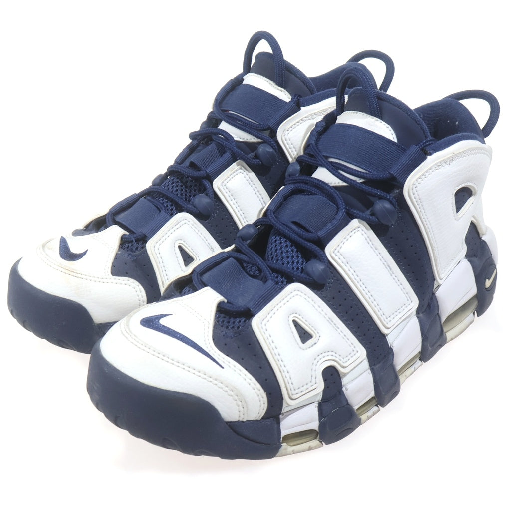 NIKE(ナイキ) AIR MORE UPTEMPO Olympic エアモアアップテンポ オリンピック ハイカットスニーカー ホワイト/ネイビー US10.5/28.5cm 414962‐104