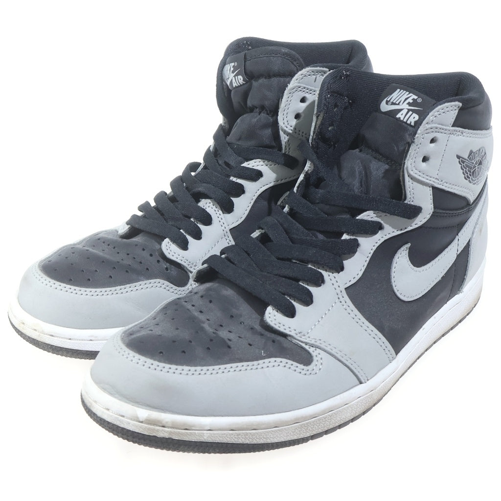 NIKE(ナイキ) AIR JORDAN 1 RETRO HIGH OG SHADOW 2.0 エアジョーダン1 シャドウ 2.0 ハイカットスニーカー ブラック/グレー US10.5/28.5cm 555088-035
