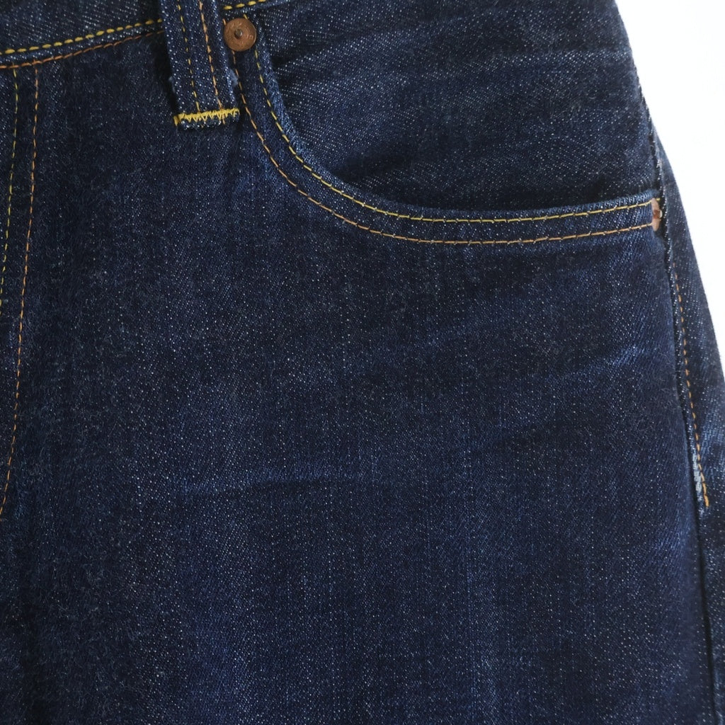 EVISU(エビス) カモメ刺繍 ボタンフライ ストレートデニムパンツ インディゴ
