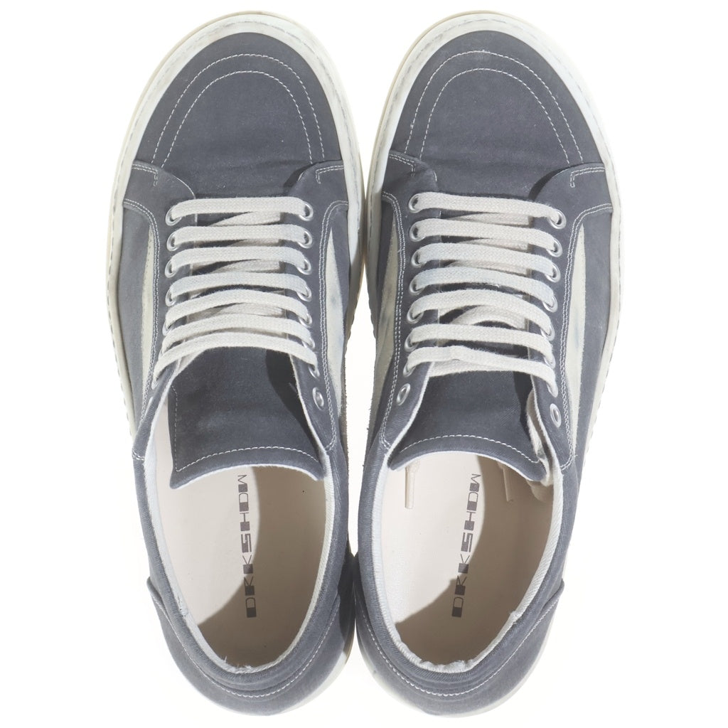 Rick Owens DRKSHDW(リックオウエンス ダークシャドウ) Hollywood Vintage Sneaks ハリウッド ヴィンテージ スニークス ローカットスニーカー グレー DU01C6803 DKLVS
