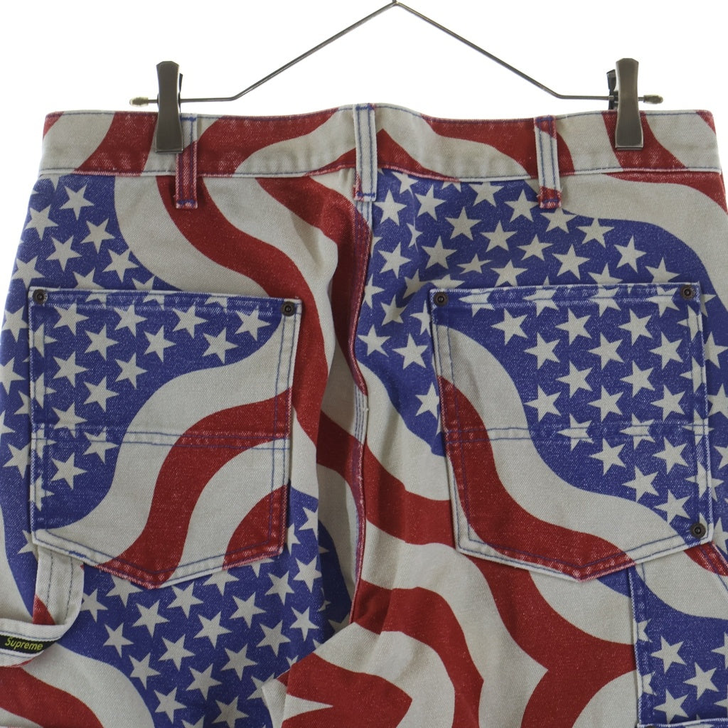 SUPREME(シュプリーム) 26SS Flag Double Knee Painter Pant フラッグ ダブルニー ペインター パンツ ブルー/レッド