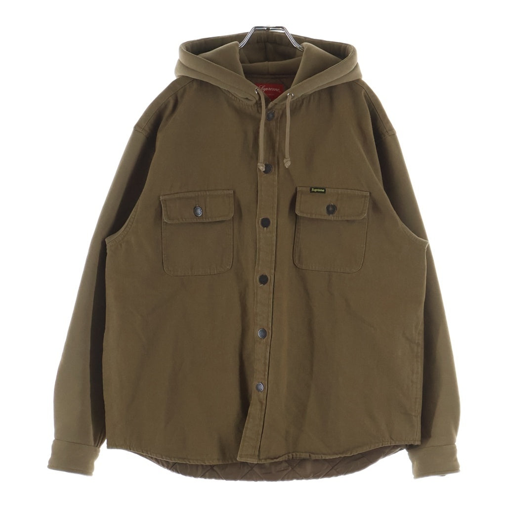 SUPREME(シュプリーム) 22AW Fleece Hooded Denim Shirt フリース フーデッド デニム シャツ ブラウン