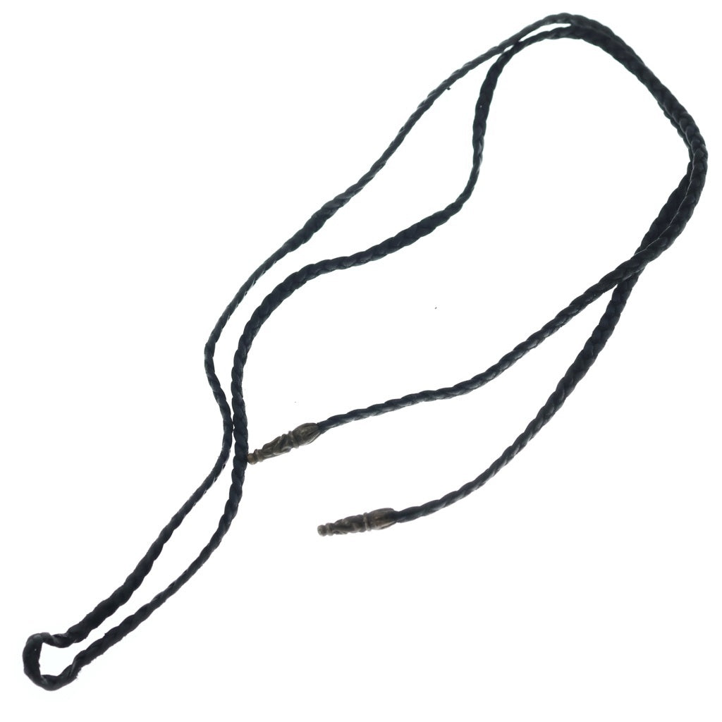 CHROME HEARTS(クロムハーツ) LEATHER BRAID スクロールレザーブレード ブラック/シルバー