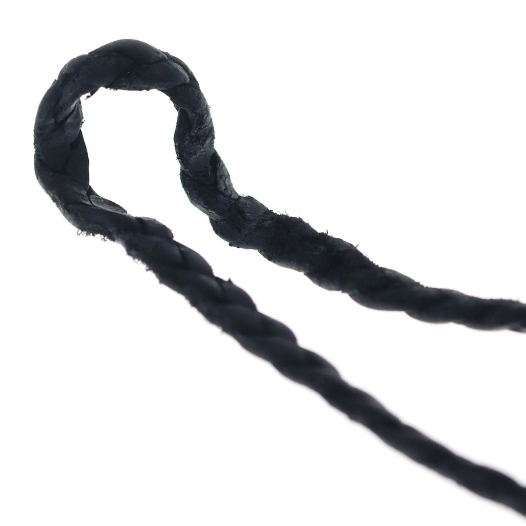 CHROME HEARTS(クロムハーツ) LEATHER BRAID スクロールレザーブレード ブラック/シルバー