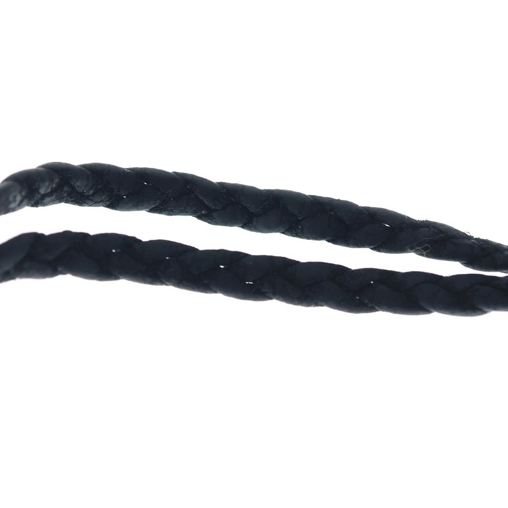 CHROME HEARTS(クロムハーツ) LEATHER BRAID スクロールレザーブレード ブラック/シルバー