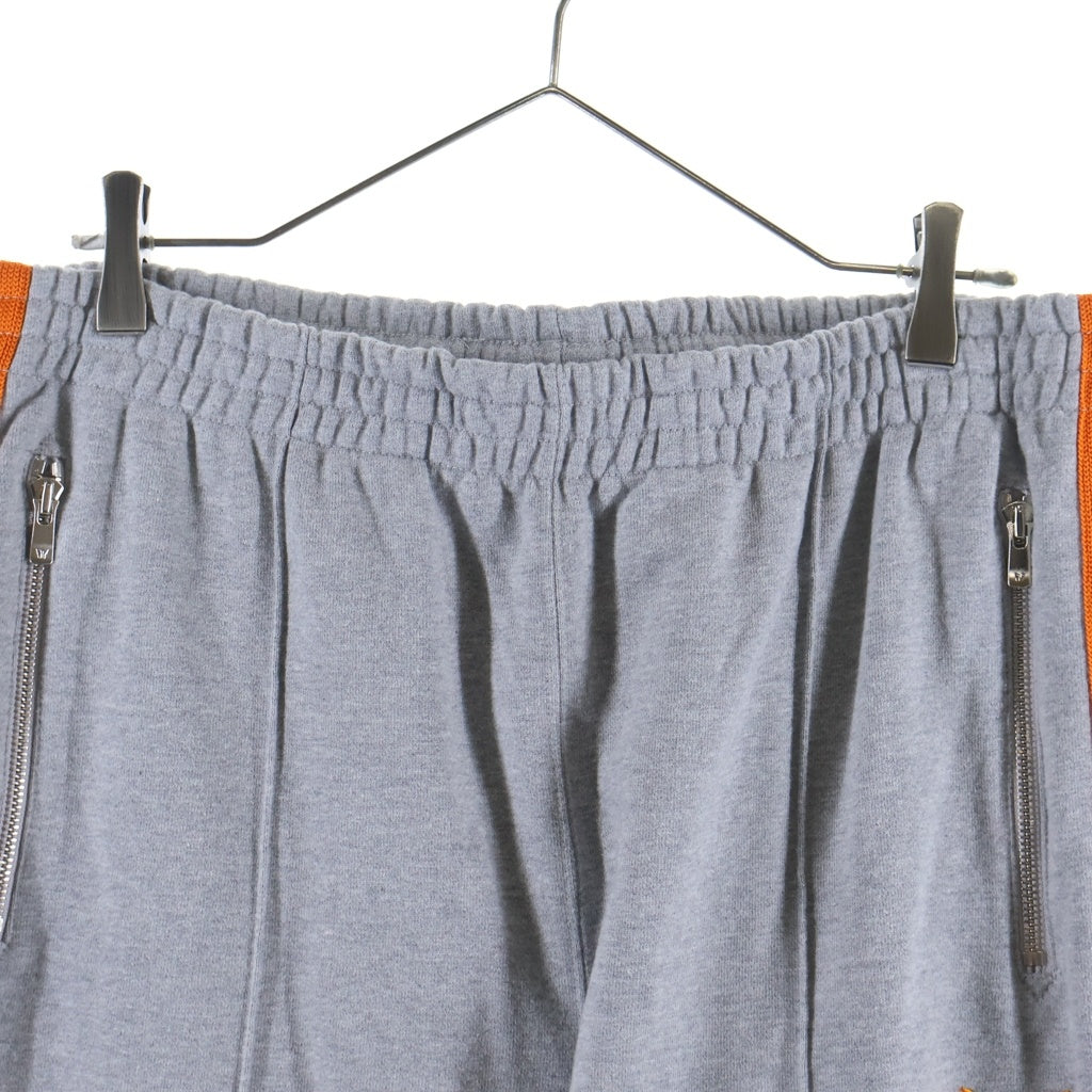 Needles(ニードルス) 26SS Track Pant サイドライン スウェット トラックパンツ グレー/オレンジ RW1580