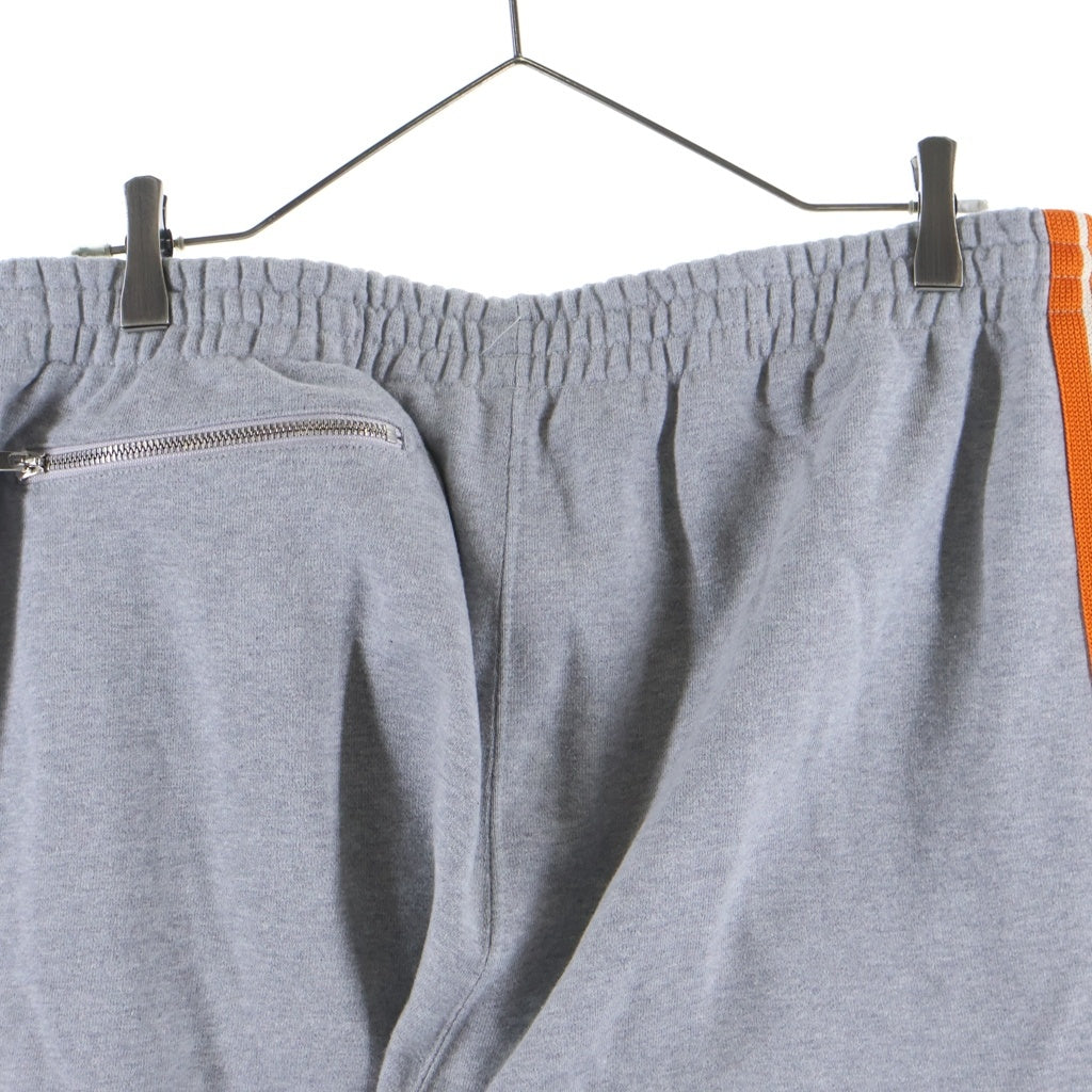 Needles(ニードルス) 26SS Track Pant サイドライン スウェット トラックパンツ グレー/オレンジ RW1580