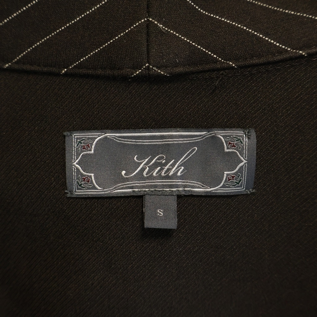 KITH(キス) ストライプ総柄 ダブル テーラードジャケット ブラック