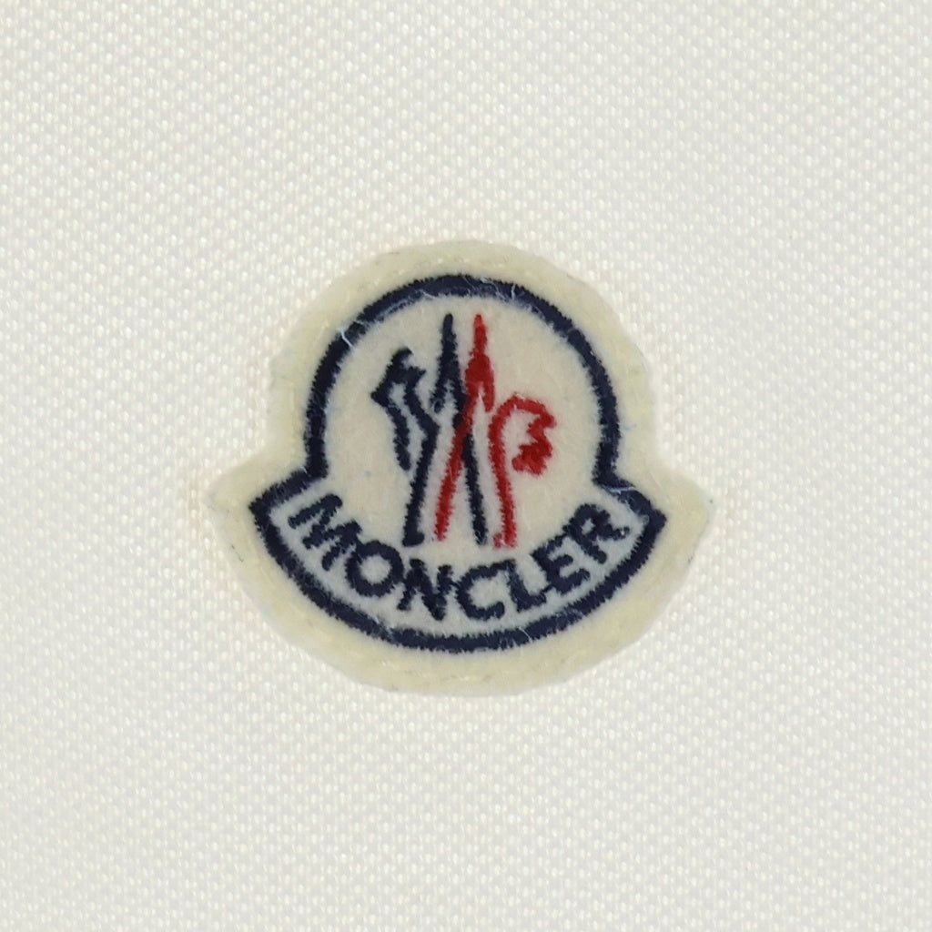 MONCLER(モンクレール) MAGLIA POLO MANICA COLTA マグリア ポロ マニカ コルタ フロントロゴワッペン 半袖ポロシャツ ホワイト