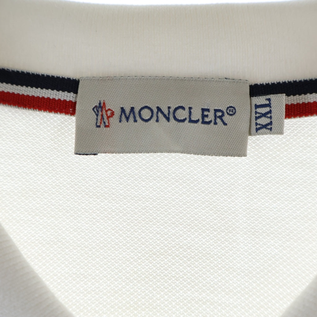 MONCLER(モンクレール) MAGLIA POLO MANICA COLTA マグリア ポロ マニカ コルタ フロントロゴワッペン 半袖ポロシャツ ホワイト