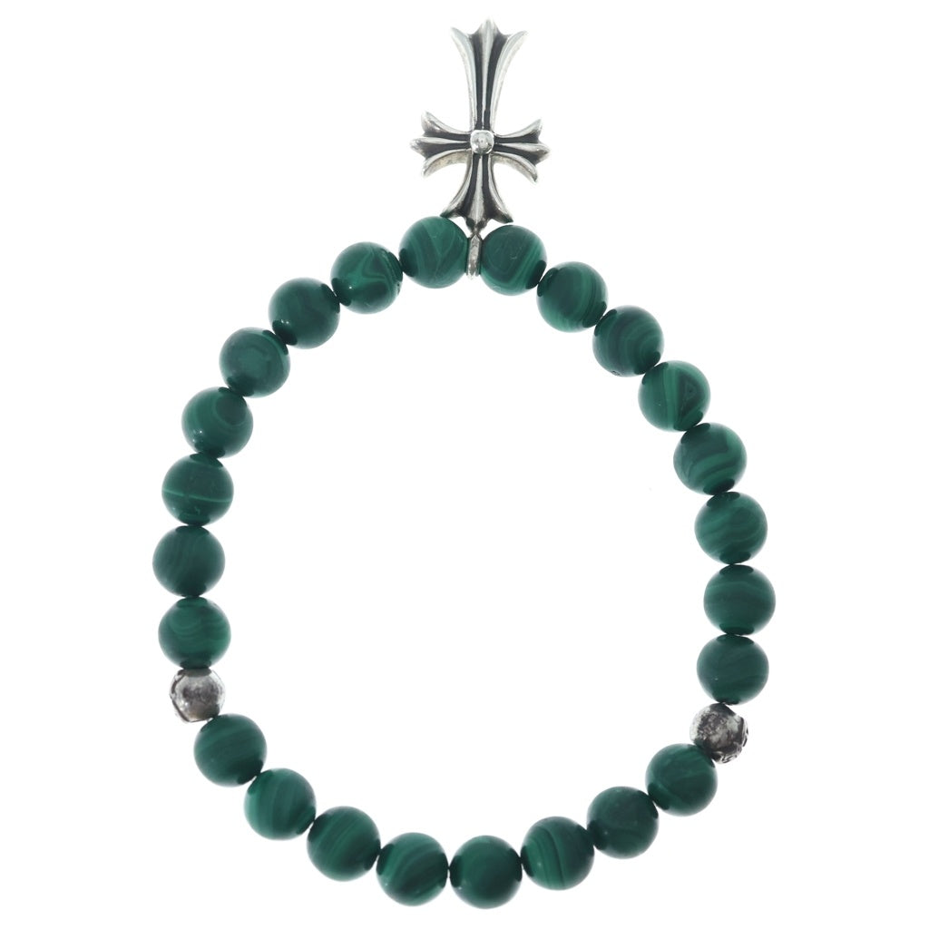 CHROME HEARTS(クロムハーツ) 8mm BEAD 8mmビーズブレス タイニーファット付きBEAD8mmビーズブレスレット グリーン/シルバー ‐