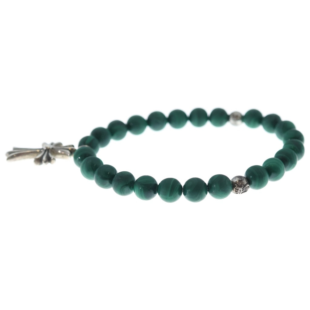 CHROME HEARTS(クロムハーツ) 8mm BEAD 8mmビーズブレス タイニーファット付きBEAD8mmビーズブレスレット グリーン/シルバー ‐