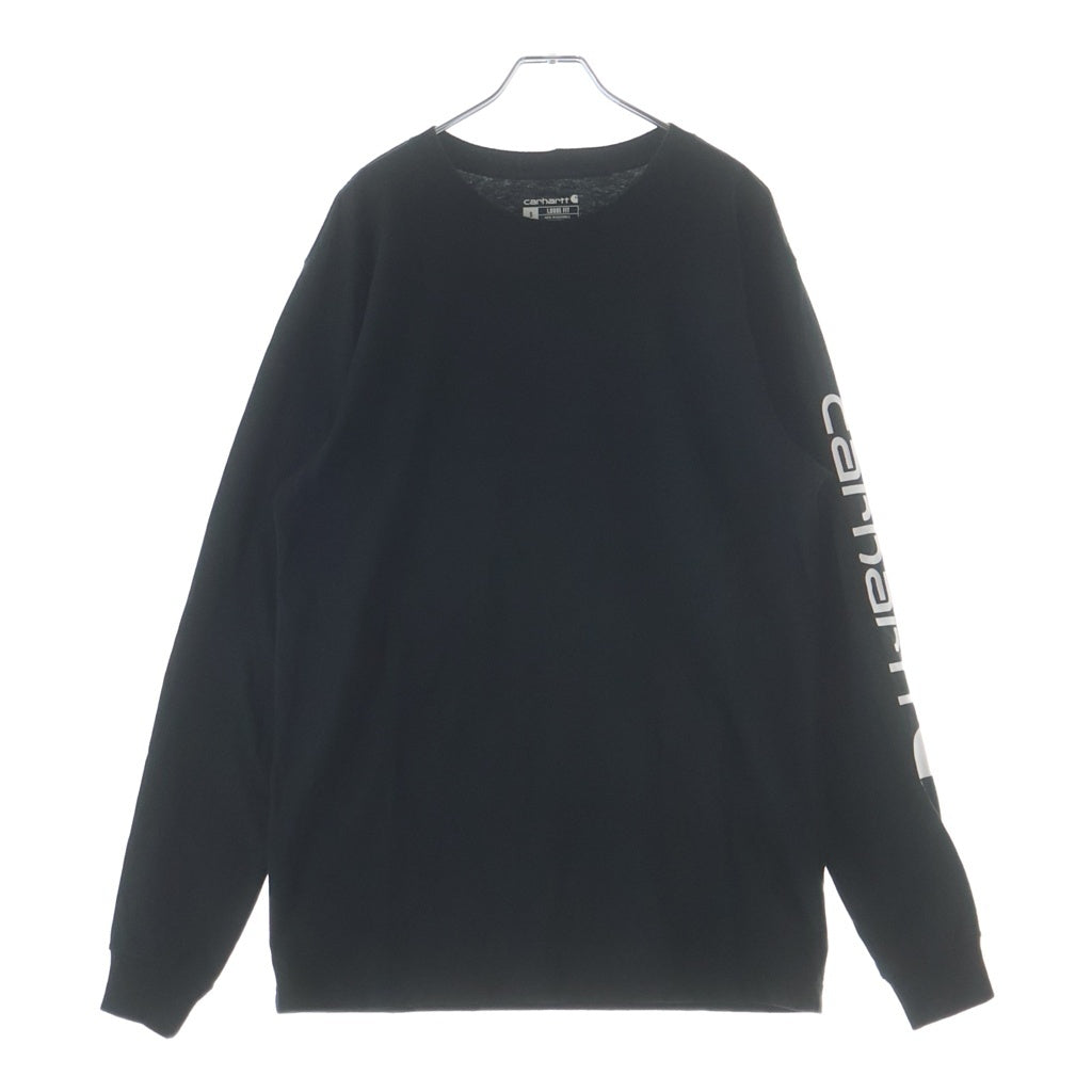 CARHARTT(カーハート) Work Wear L/S Tee ワークウェア アームロゴプリント 長袖 Tシャツ カットソー ブラック