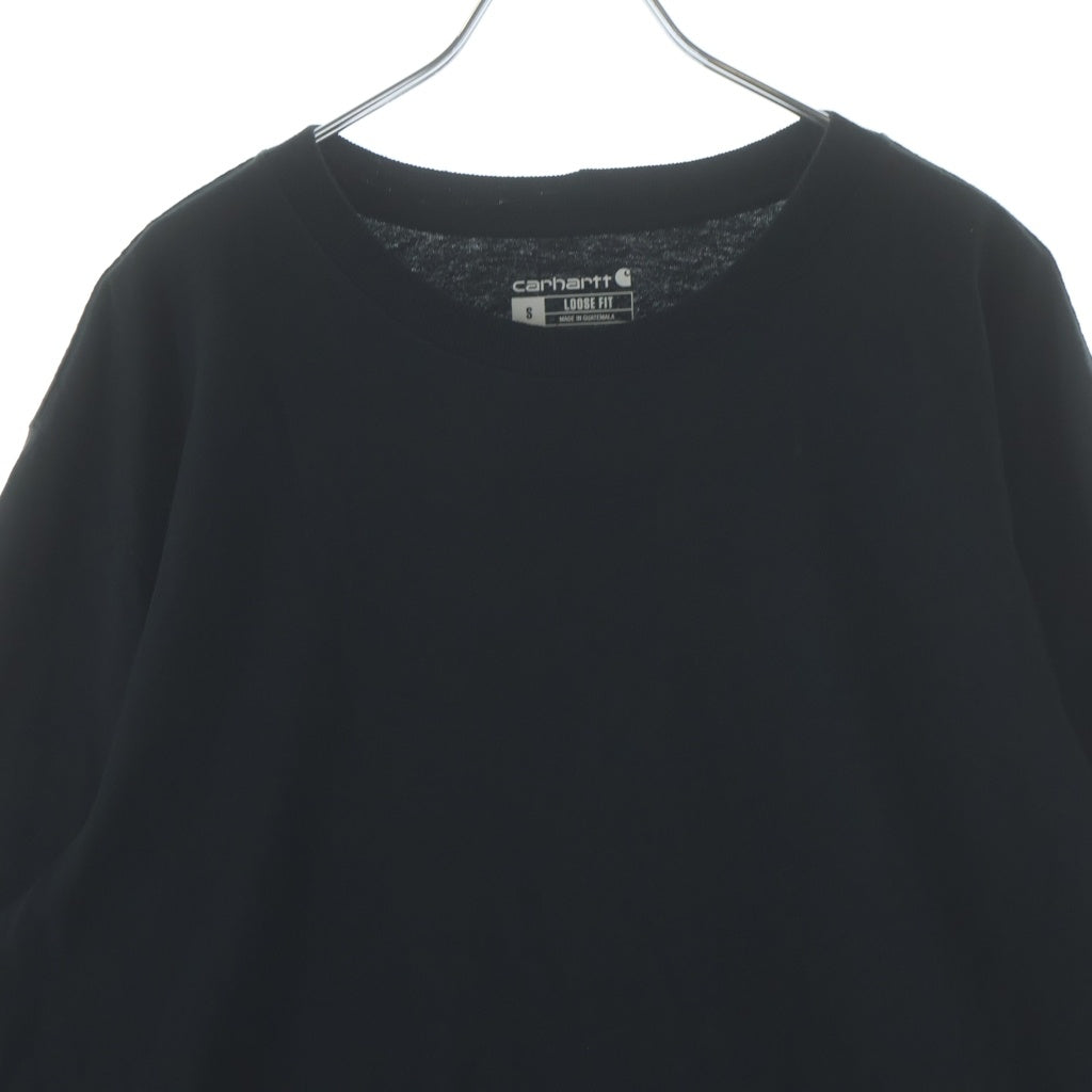 CARHARTT(カーハート) Work Wear L/S Tee ワークウェア アームロゴプリント 長袖 Tシャツ カットソー ブラック