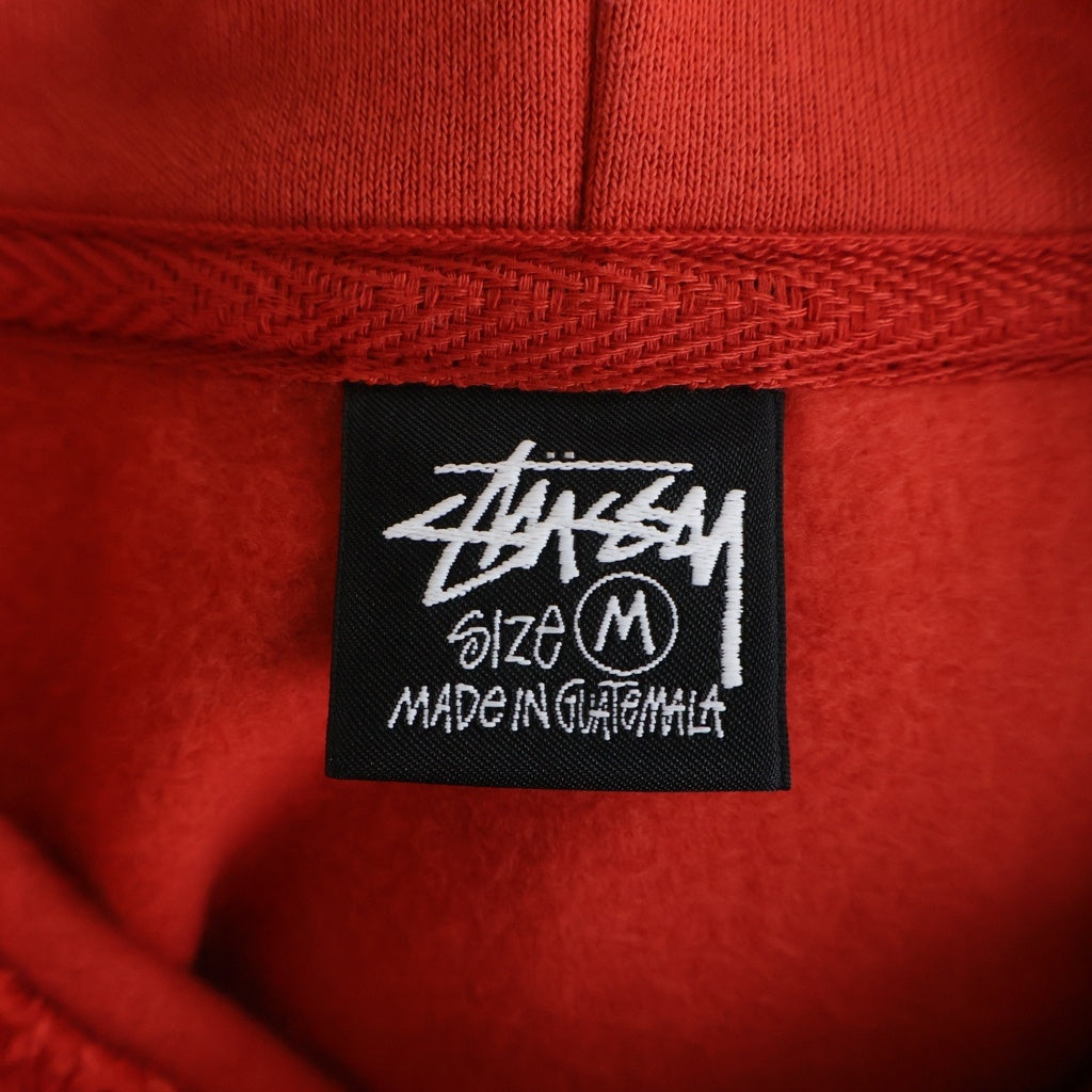 STUSSY(ステューシー) 25SS CLASSIC GEAR HOODIE クラシックギア 両面ロゴプリント プルオーバースウェットパーカー レッド 1925084