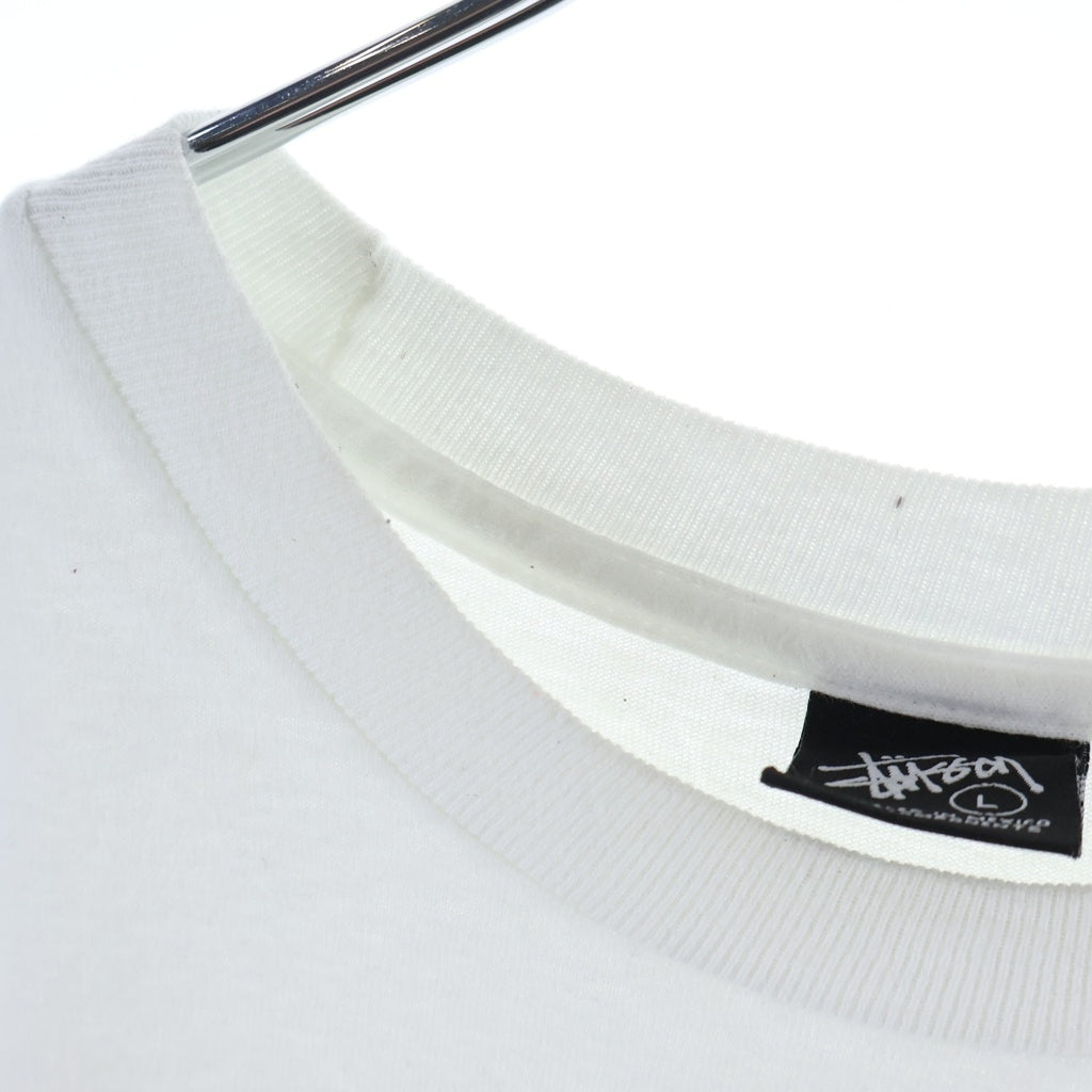 STUSSY(ステューシー) ×tilt SKATE TOUGH Print Tee ティルト フロント スケートタフ グラフィックプリント クルーネック半袖Tシャツ カットソー ホワイト ー