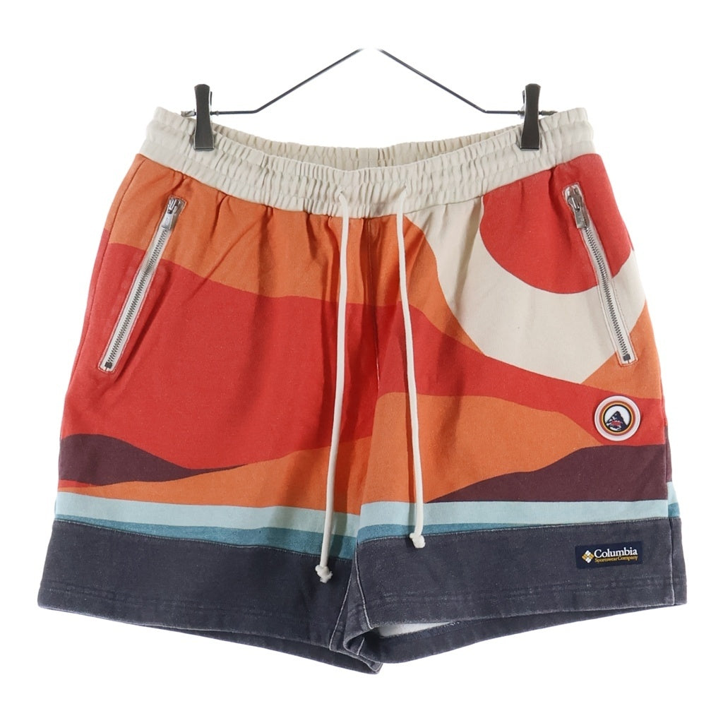 KITH(キス) ×Columbia Fleece Shorts フリース ショーツ レッド ハイビスカス マルチ 22-032-060-0010-2-0