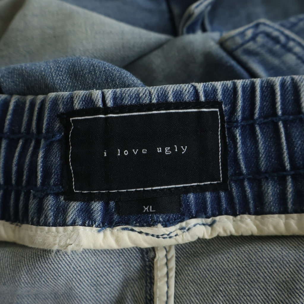 I LOVE UGLY(アイラブアグリー) サイドポケット ジップ ペインターパンツ インディゴ