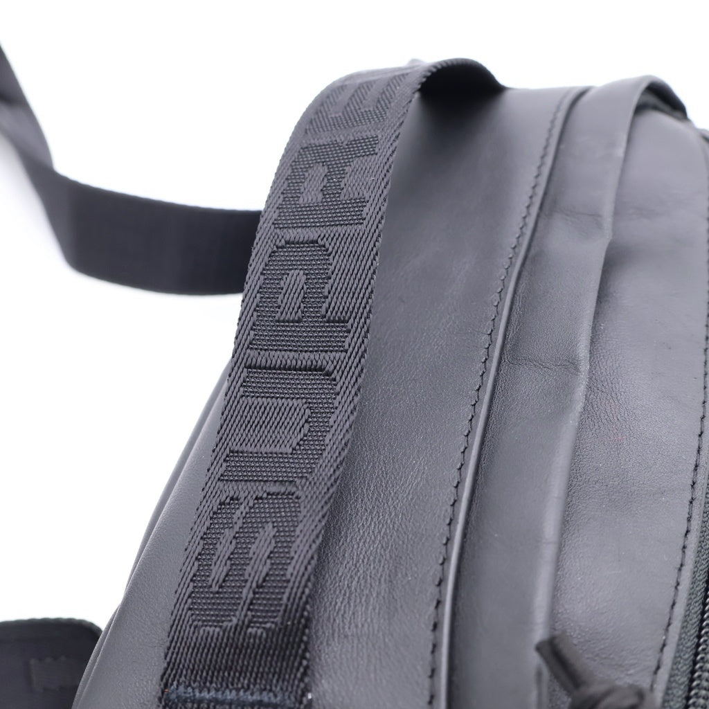 SUPREME(シュプリーム) 23AW Leather Waist Bag ボックスロゴ レザー ウェスト バッグ ブラック