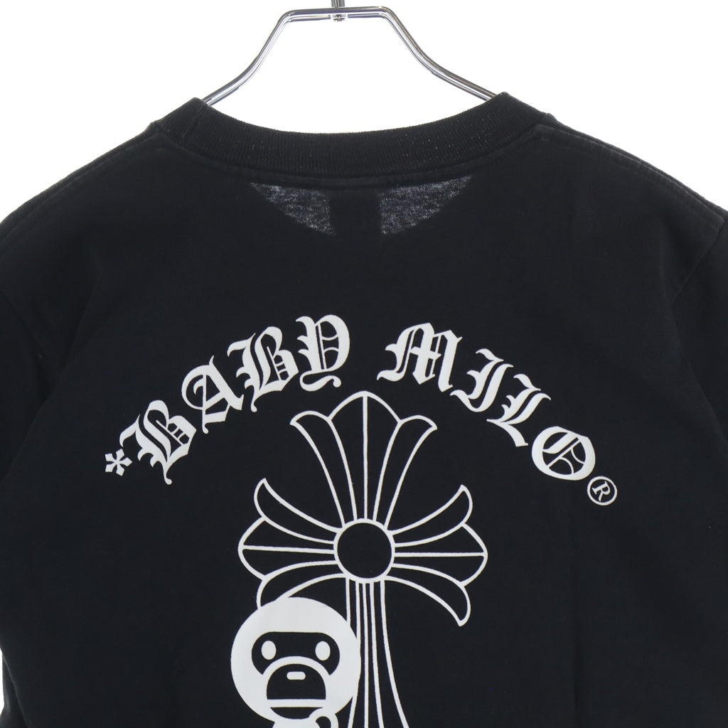 CHROME HEARTS(クロムハーツ) ×A BATHING APE Baby Milo Horseshoe アベイシングエイプ ベイビーマイロ 両面プリント 半袖Tシャツ カットソー ブラック