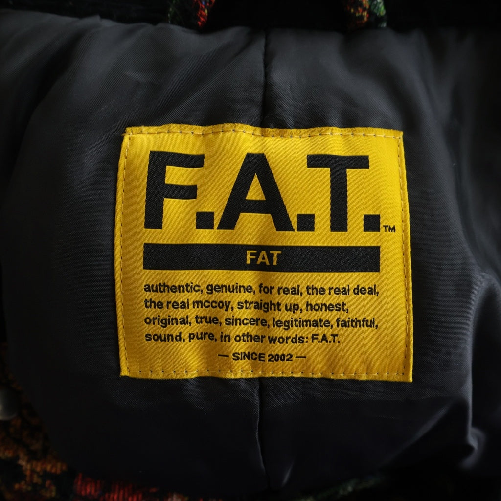 FAT(エフエーティー) FATE DEPTH フェイトデプス フラワー総柄 刺繍 リバーシブル ダウンジャケット マルチ F32420-JK13-AB