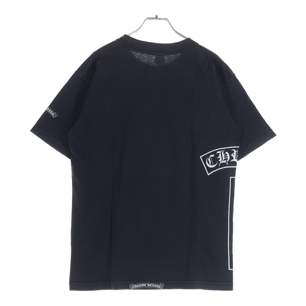 CHROME HEARTS(クロムハーツ) OLD CH CRS T-BAR TEE オールド CHクロス ティーバー 両面プリント 半袖Tシャツ カットソー ブラック