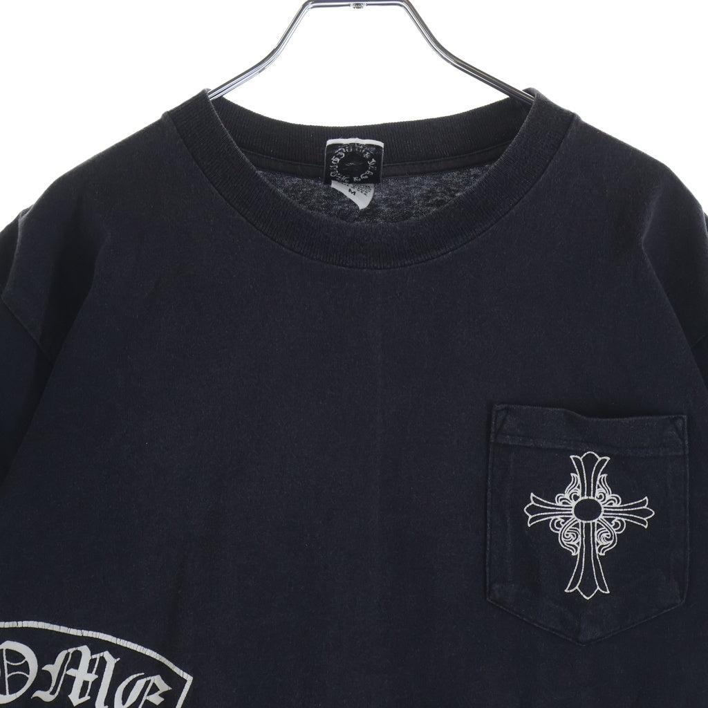 CHROME HEARTS(クロムハーツ) OLD CH CRS T-BAR TEE オールド CHクロス ティーバー 両面プリント 半袖Tシャツ カットソー ブラック