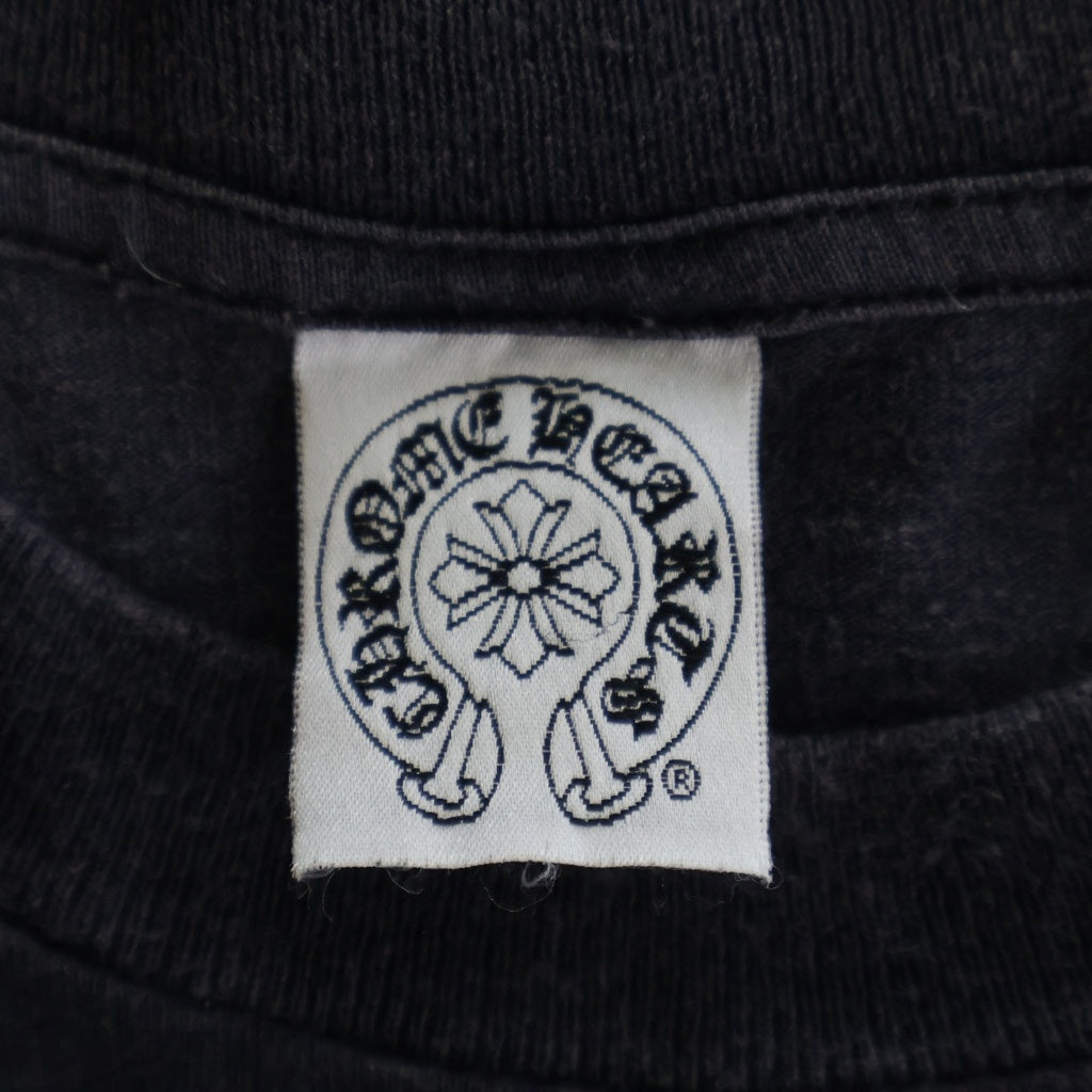 CHROME HEARTS(クロムハーツ) OLD CH CRS T-BAR TEE オールド CHクロス ティーバー 両面プリント 半袖Tシャツ カットソー ブラック