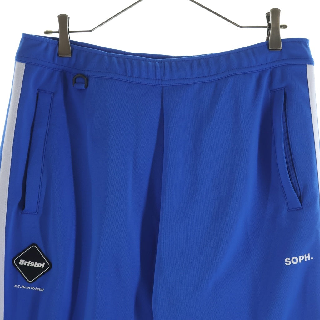 F.C.R.B.(エフシーアールビー) 24AW TRAINING TRACK RIBBED PANTS フロントロゴ サイドライン トレーニング トラックパンツ ブルー FCRB-242036