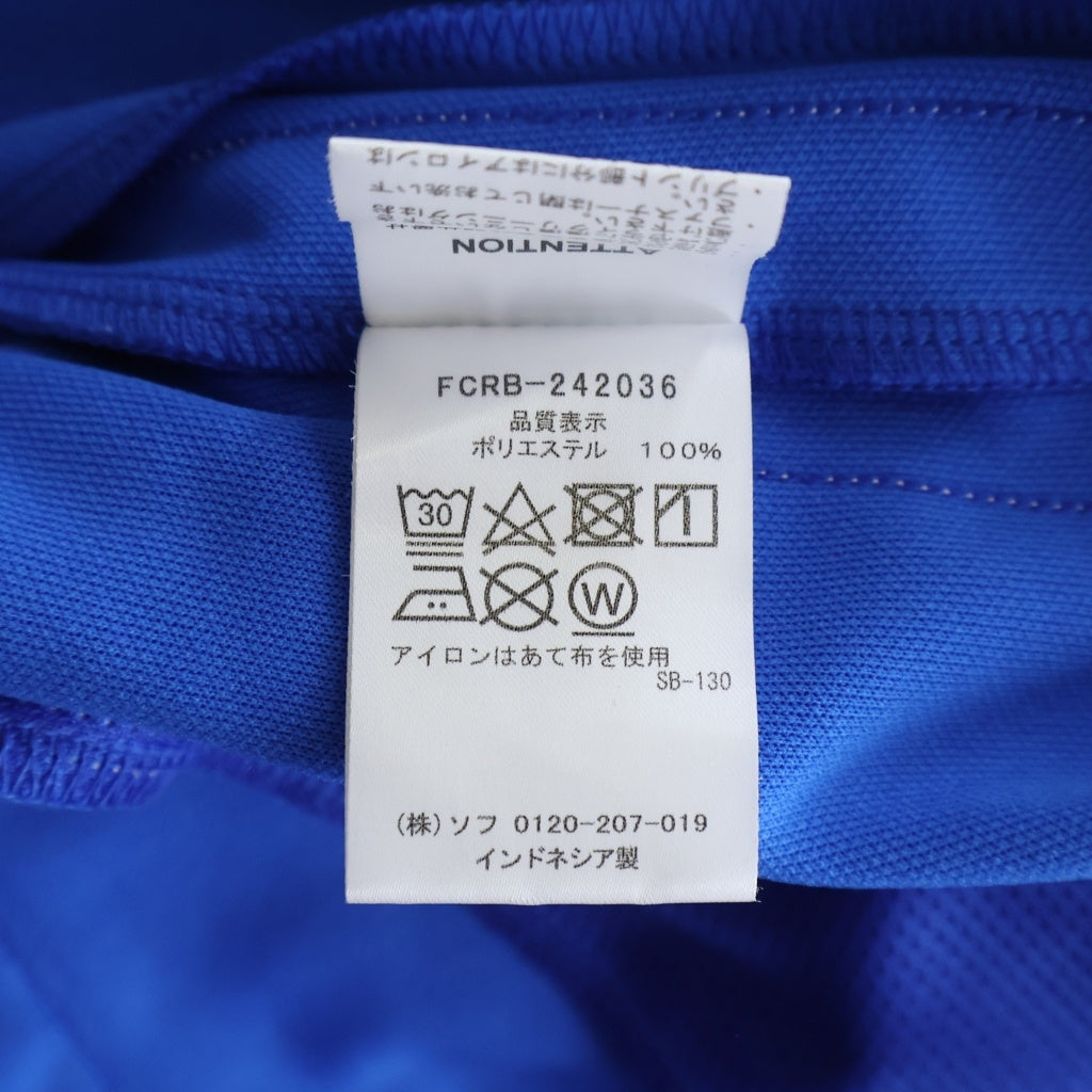 F.C.R.B.(エフシーアールビー) 24AW TRAINING TRACK RIBBED PANTS フロントロゴ サイドライン トレーニング トラックパンツ ブルー FCRB-242036