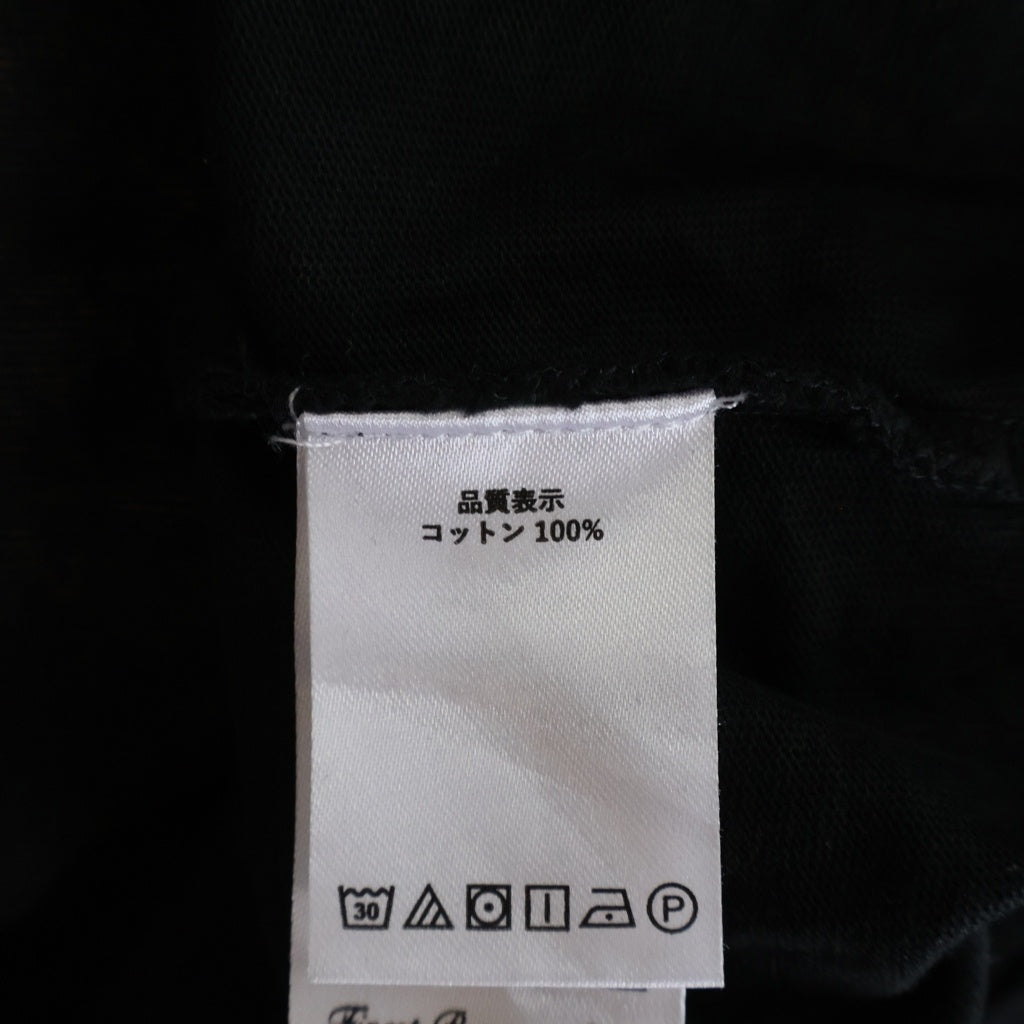 INTODUSK(イントゥダスク) 25SS SMOKET CHEMICAL WASH TEE ヴィンテージ フェード加工 フロントプリント 半袖Tシャツ カットソー ブラック