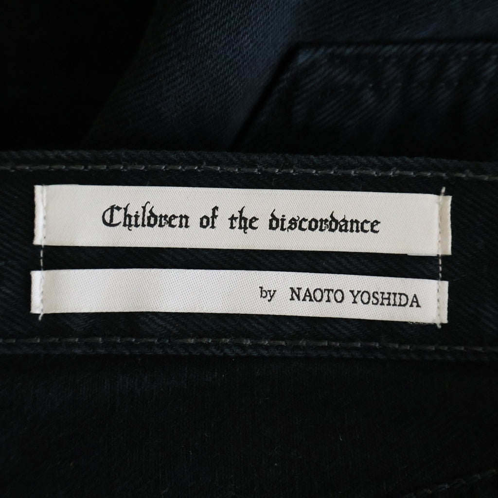 Children of the discordance(チルドレンオブザディスコーダンス) NY VINTAGE TRENCH DENIM PANTS ビンテージ トレンチ ペイズリー パッチワーク デニムパンツ ブラック COTDNYPT-310-B2SP