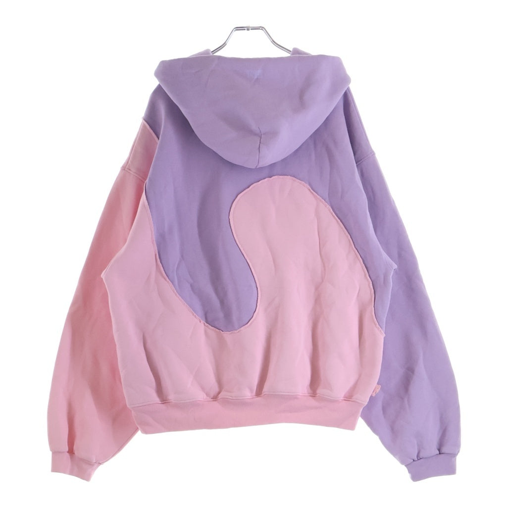 ERL(イーアールエル) SWIRL HOODIE パッチワーク プルオーバー パーカー ピンク ERL04-P004