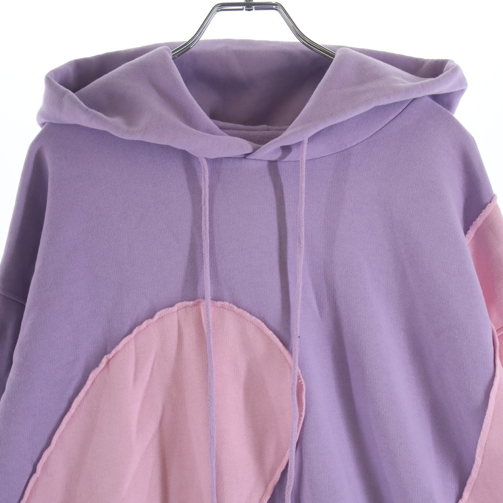ERL(イーアールエル) SWIRL HOODIE パッチワーク プルオーバー パーカー ピンク ERL04-P004
