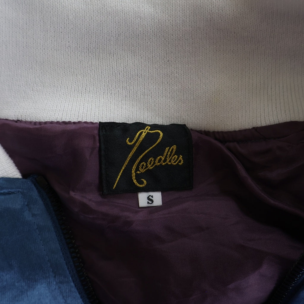 Needles(ニードルス) 23SS AWARD JACKET アワード 両面刺繍 サテン スーベニアジャケット ネイビー MR195