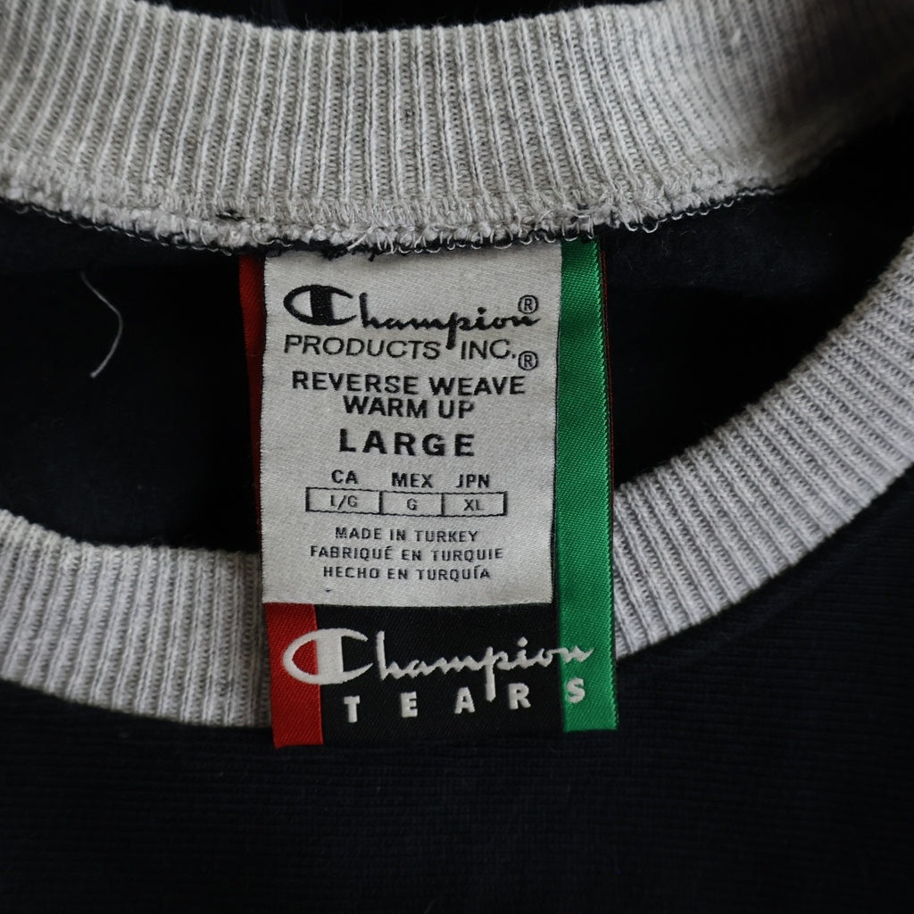 CHAMPION(チャンピオン) ×DENIM TEARS REVERSE WEAVE デニムティアーズ リバースウィーブ フロントロゴプリント クルーネック スウェット トレーナー グレー