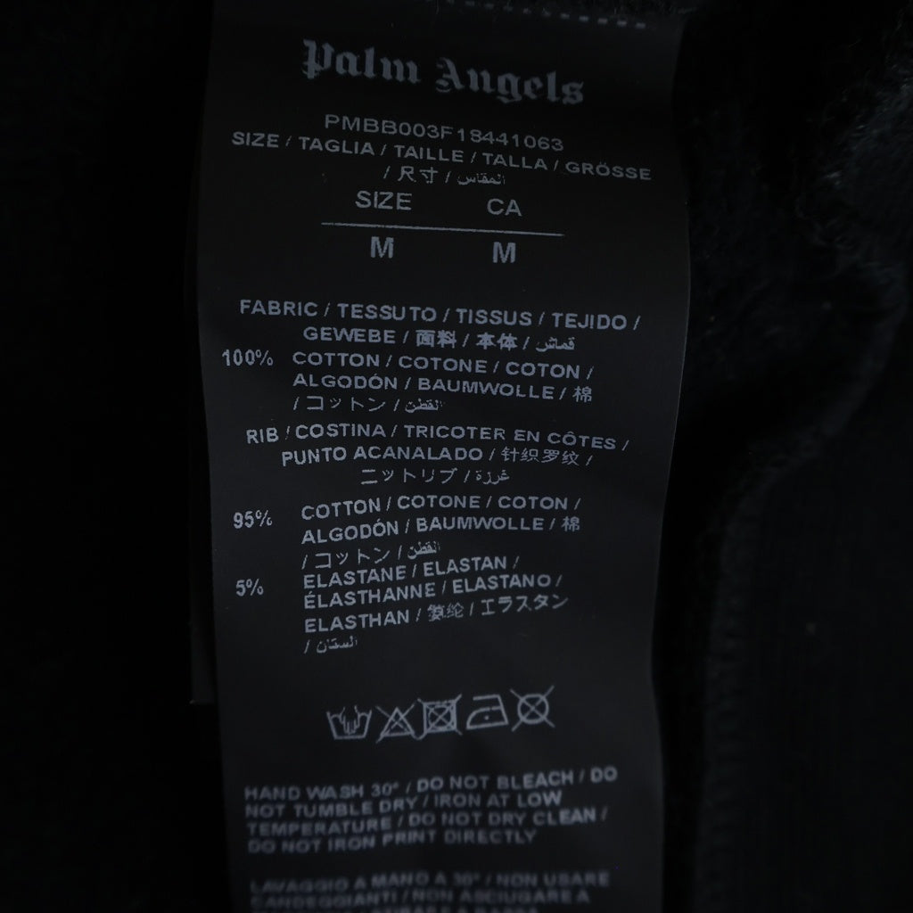 Palm Angels(パームエンジェルス) ×Playboi Carti Pc Die Punk Hoodie プレイボーイ・カルティ フロントロゴプリント プルオーバーパーカー フーディー ブラック PMBB003F18441063