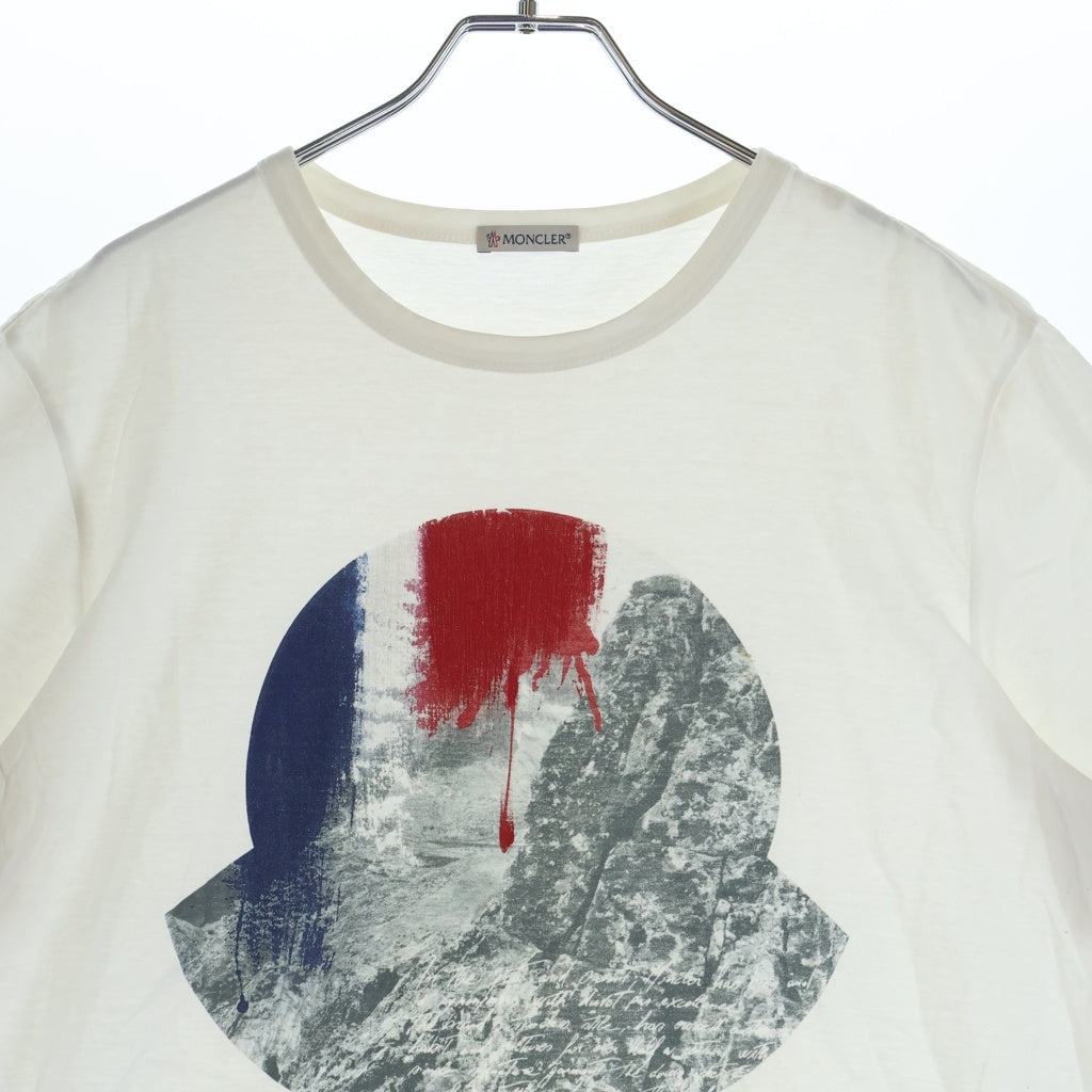 MONCLER(モンクレール) MAGLIA T-SHIRT マグリア フロントロゴプリント 半袖Tシャツ カットソー ホワイト D20918037550