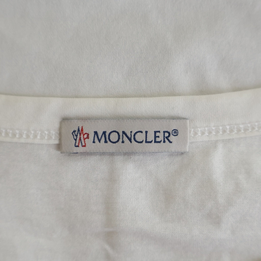 MONCLER(モンクレール) MAGLIA T-SHIRT マグリア フロントロゴプリント 半袖Tシャツ カットソー ホワイト D20918037550